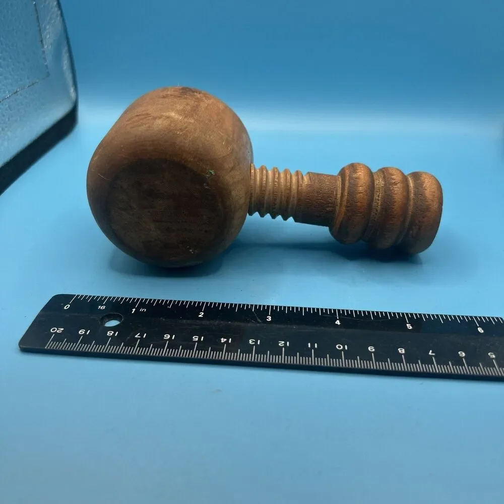 Wooden Vintage Nutcracker Screw Bowl Works Great 🇺🇸 USA